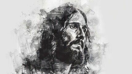Jesus Christ on a white background