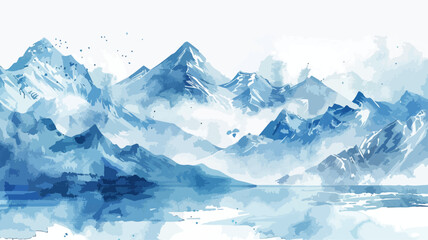 Fototapeta na wymiar Eisberge Landschaft Berge Schnee Nordpol Arktik Winter Panorama Polar