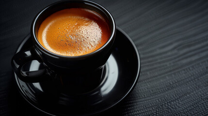 Intense Ristretto: A Captivating Espresso Shot. Generative AI - obrazy, fototapety, plakaty