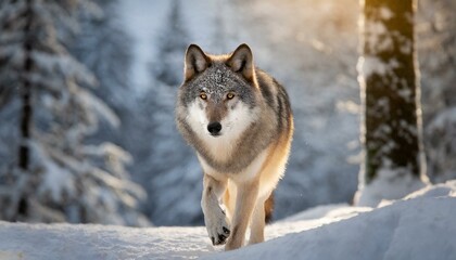 wolf in the snow