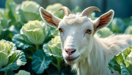 Goat in the cabbage patch