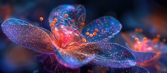 Luminescent Floral Fantasia A Mesmerizing Macro Vision of Otherworldly Biomimicry
