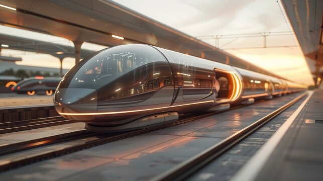 The future of transportation is here. The Hyperloop is a new type of train that uses electromagnetic levitation to travel at speeds of over 600 miles per hour.
