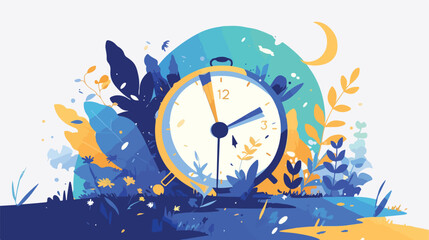 Clock icon flat design best vector clock illustrati