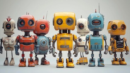 vintage robot collection