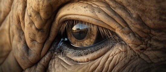 Elephant's Eye with Reflection in Water