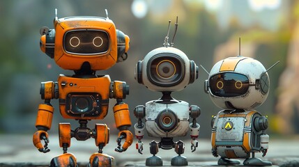 Fototapeta premium retro robot collection