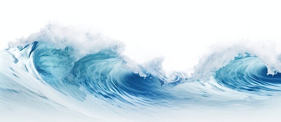 A wave in the ocean isolated on white background