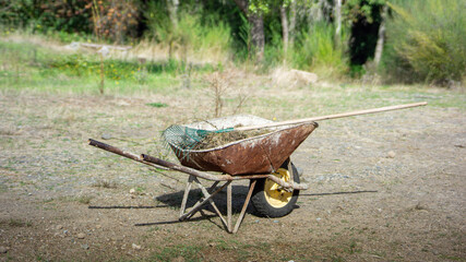 wheelbarrow and gardening