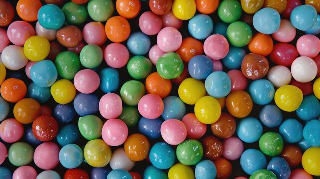 Color matched chewing gum balls
