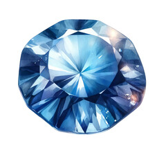 A blue diamond with a white background