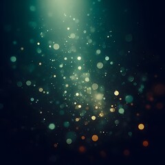 Green background with particles