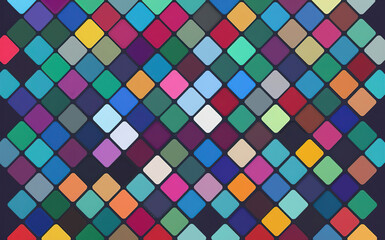 An abstract digital background composed of small multi-colored squares
