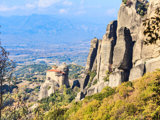 Fototapeta na wymiar Monastery of St. Nicholas Anapausas Meteora, Greece