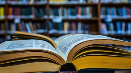 Naklejka premium Educational Resources Photos depicting educational materials textbooks and learning resources for teachers and students AI generated illustration