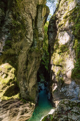 Fototapeta na wymiar Hiking Around Tolmin Gorge, Slovenia