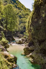 Foto auf Alu-Dibond Hiking Around Tolmin Gorge, Slovenia © Marcel Otterspeer