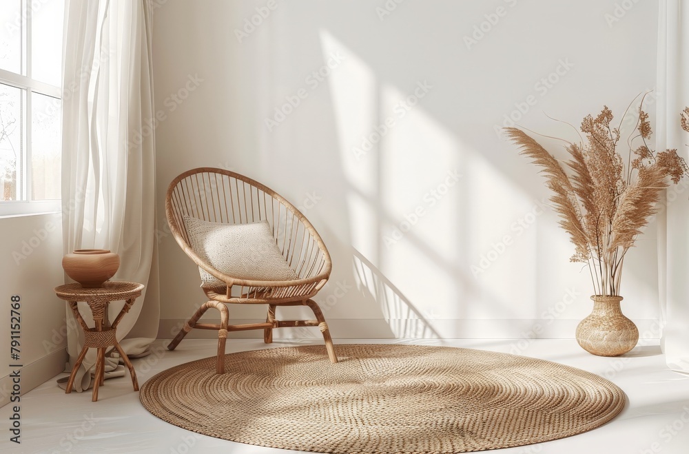 Poster Chair and Vase in a Room