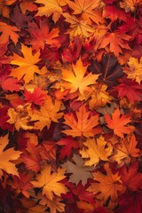 Naklejka na ściany i meble autumn leaf fall yellow leaves autumn Generative AI