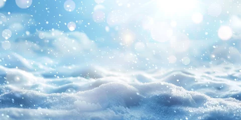 Foto auf Acrylglas winter landscape snowdrifts Generative AI © Valentine