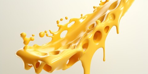 delicious melting cheese with holes Generative AI