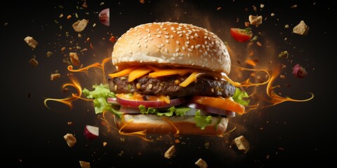 burgers fast food delicious Generative AI