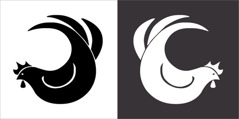 Illustration vector graphics of cock icon