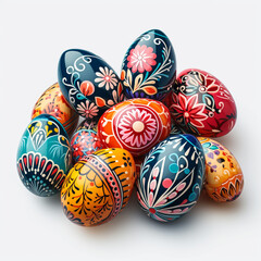 Easter eggs on a background