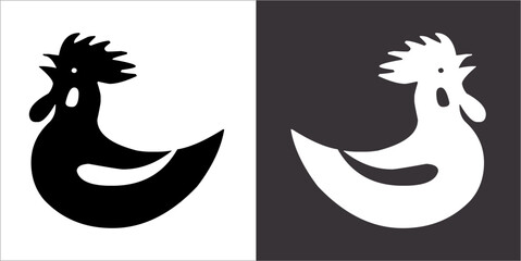 Illustration vector graphics of cock icon