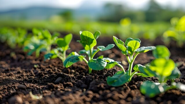 Agronomist monitors plant growth and development in fertile soil for agricultural industry. Concept Agriculture, Plant Growth Monitoring, Fertile Soil Analysis, Agronomist Responsibilities
