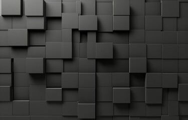 Black and White Wall of Squares