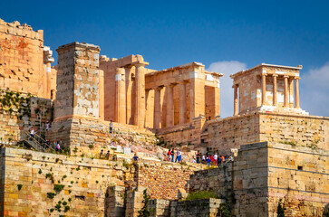 Panoramic view of Acropolis Hill in Athens, capital of Greece. - 791164781