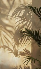 Palm Tree Shadow on Wall