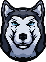 Dog head animal illustration