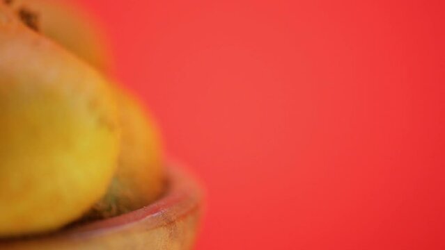 several ripe kiwi in plate