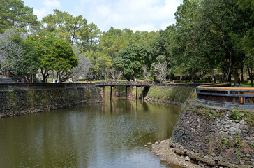 The gardens of the tomb of Emperor Tu Duc, Hue, Vietnam