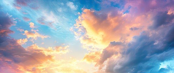 A breathtaking canvas of azure skies kissed by wisps of cotton candy clouds, beckoning dreams and wanderlust. Nature's masterpiece unfolds in a symphony of colors, inspiring awe and serenity. ☁️