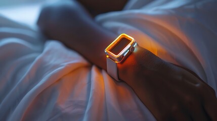 Monitoring your health in realtime with wearable sensors that track vital signs, sleep patterns, and activity levels - obrazy, fototapety, plakaty