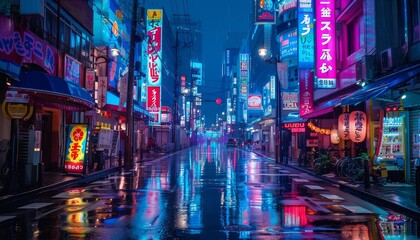 Fototapeta na wymiar Sapporo Neon Background 
