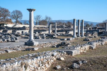 Ancient Ruins at archaeological area of Philippi, Greece