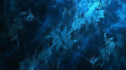 dramatic dark blue and black abstract background with bright light glow grainy texture empty space for text digital art
