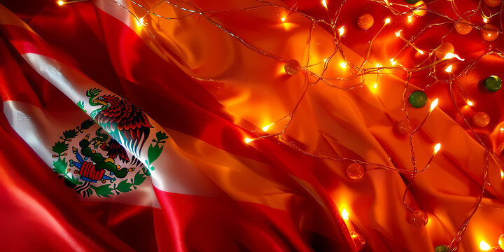 Vibrant Mexican May 5 Painting Background with Cinematic Lighting and Copy Space, Artistic Flag Artwork