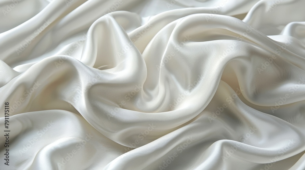 Aufkleber detailed close-up view of a plain white fabric material, showing texture and fibers up close