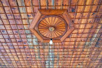 Wooden ceiling covering, SHTEPIA AND ZEKATEVE SKATE HOUSE, Ottoman empire. locality of Gjirokaster-Albania