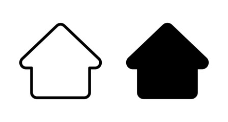 Home icon vector isolated on white background. House vector icon. Address