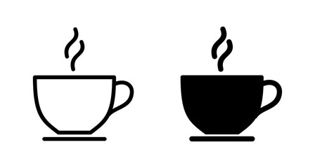 coffee cup icon vector isolated on white background. Coffee cup icon. Coffee vector icon. Tea
