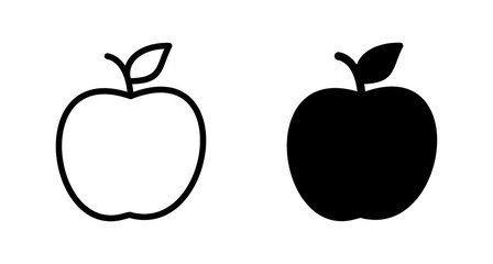 Apple icon vector isolated on white background. Apple vector icon.