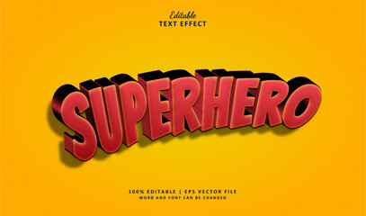 Superhero Text Effect Style Comic. Editable Text Effect Logo Game Title.