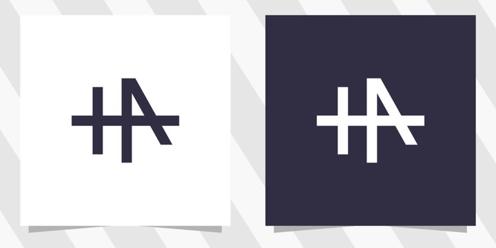 letter ha ah logo design