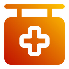 Fototapeta premium hospital sign gradient icon